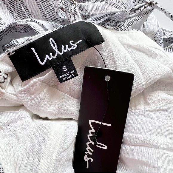 Lulus Nelson Black & White Striped Dress | SMALL NWT - Picture 6 of 9